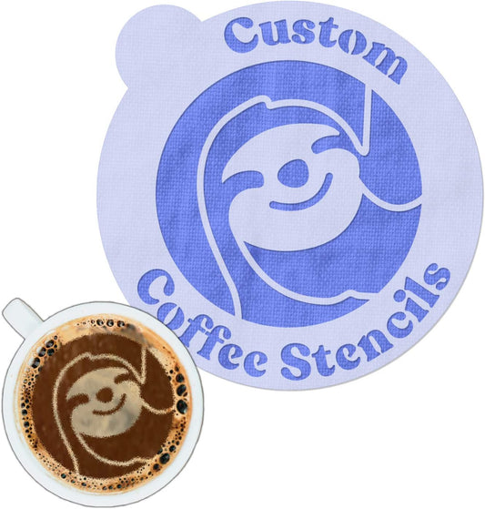 Stencil Stop Custom Coffee Stencil - Customizable for Business Logos, Faces, Images - 14 Mil Mylar Plastic (3.5 x 3.5 inches - 5 Pack)