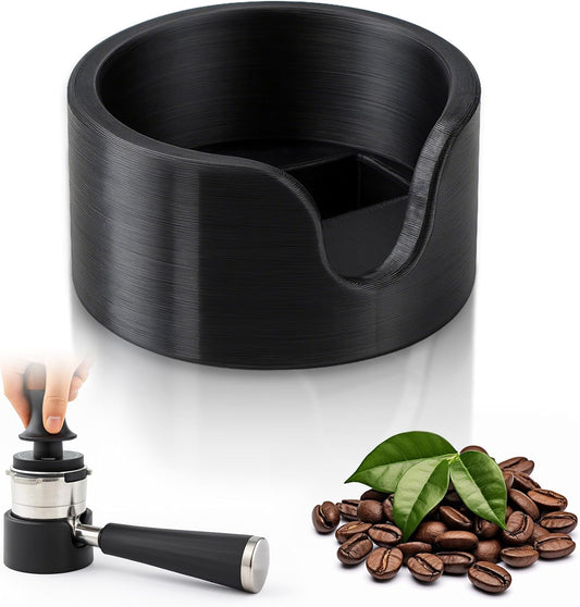 Coffee Tamping Base for Ninja Espresso Machine ES601/ES701 Portafilter, Improves Tamping Stability and Extraction, Sturdy Tamping Station Portafilter Holder for Ninja Luxe Cafe Accessories, Black