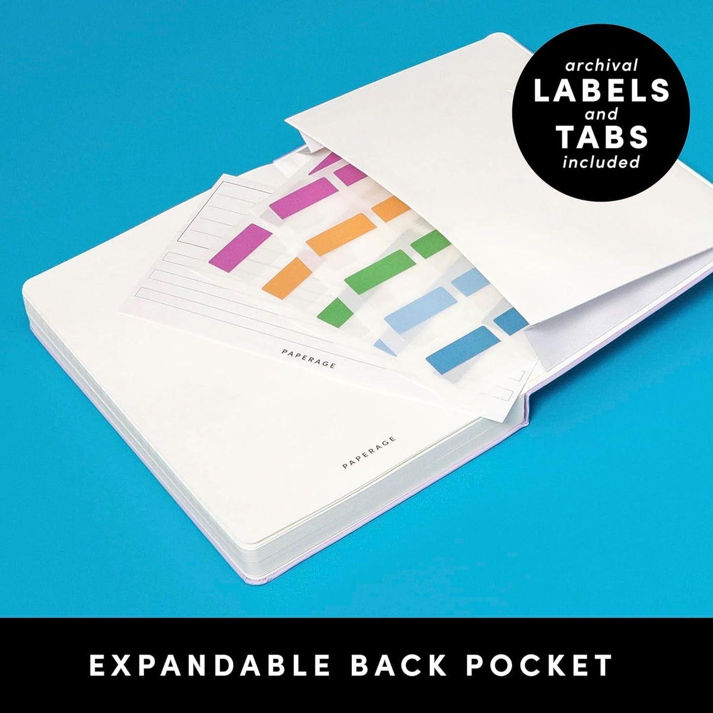 PAPERAGE Lined Journal Notebook, (Navy), 252 Pages, Medium 5.6 in x 8 in - 100 GSM Thick Paper – Hardcover Journaling Notebook for Work, School & Note Taking