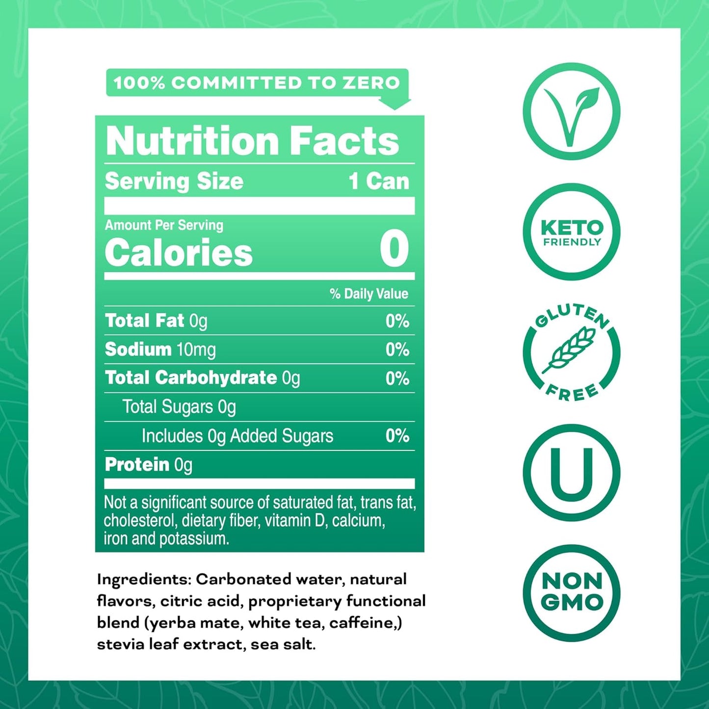 Yerbaé Energy Beverage - Variety Power Pack, 0 Sugar, 0 Calories, 0 Carbs. Yerbae is Energized by Yerba Mate, Plant-Based, Healthy Alternative to Sugary Energy Drinks, 16oz cans (12 Pack)