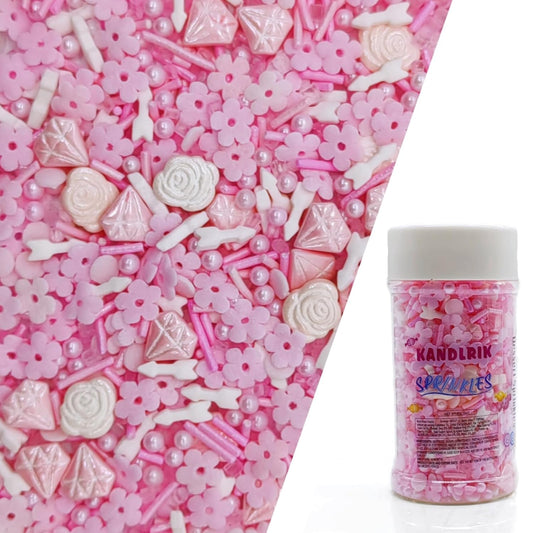 Sprinkles Diamond & Rose & Arrow Cake Decorations Cupcake Toppers Cookie Decorating Perfect for Cakes,Cupcakes,Desserts Toppings 3OZ