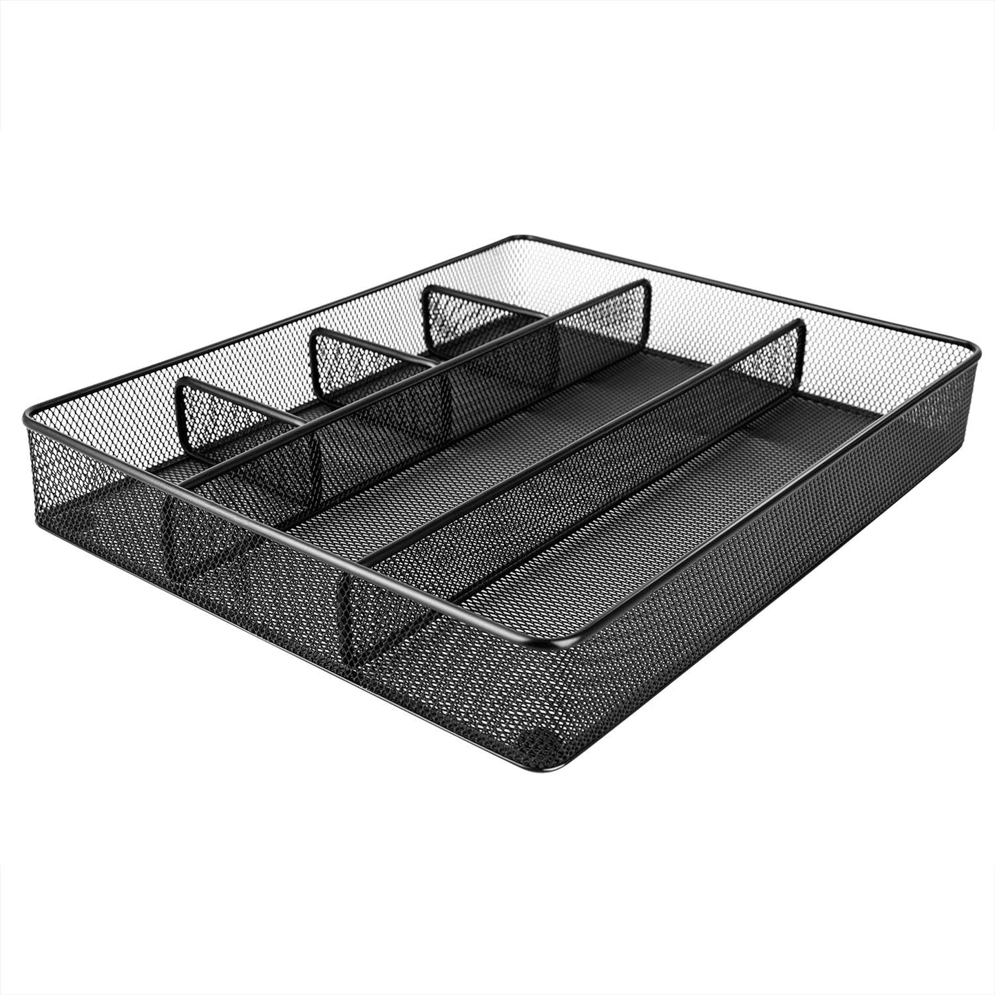Amazon Basics Mesh Drawer Organizer, Black, Pack of 4