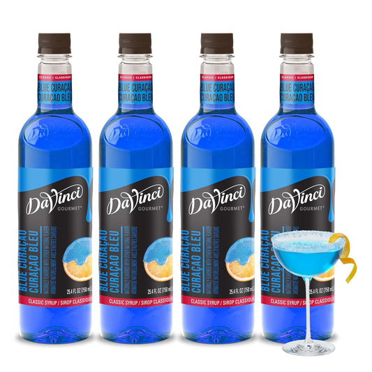 DaVinci Gourmet Classic Blue Curacao Syrup, 25.4 Fluid Ounces (Pack of 4)