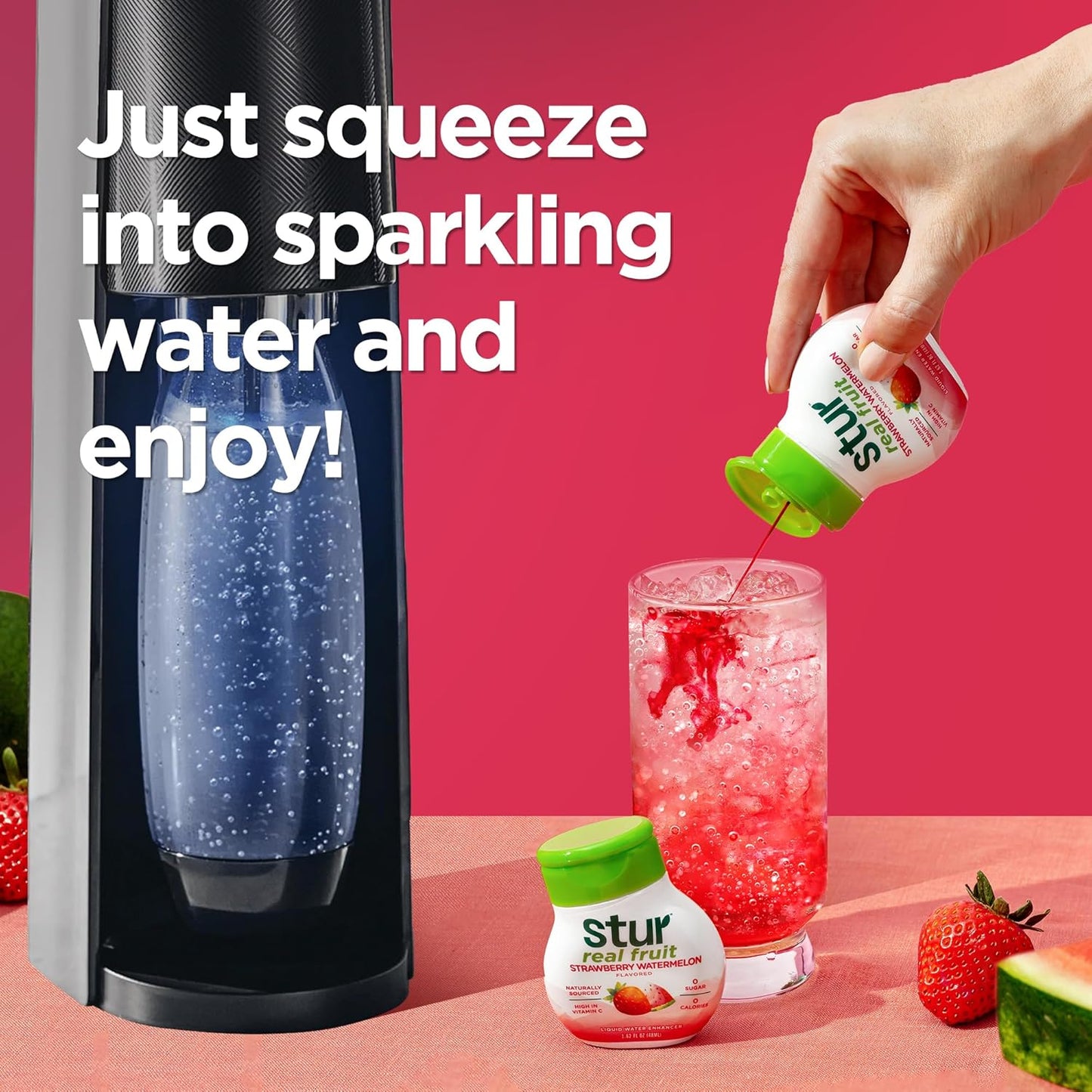 Stur Soda Machine Flavors Variety Pack | Naturally Sweetened | High in Vitamin C & Antioxidants | Sugar Free | Zero Calories | Keto | Vegan | 5 Bottles, Makes 120 Drinks