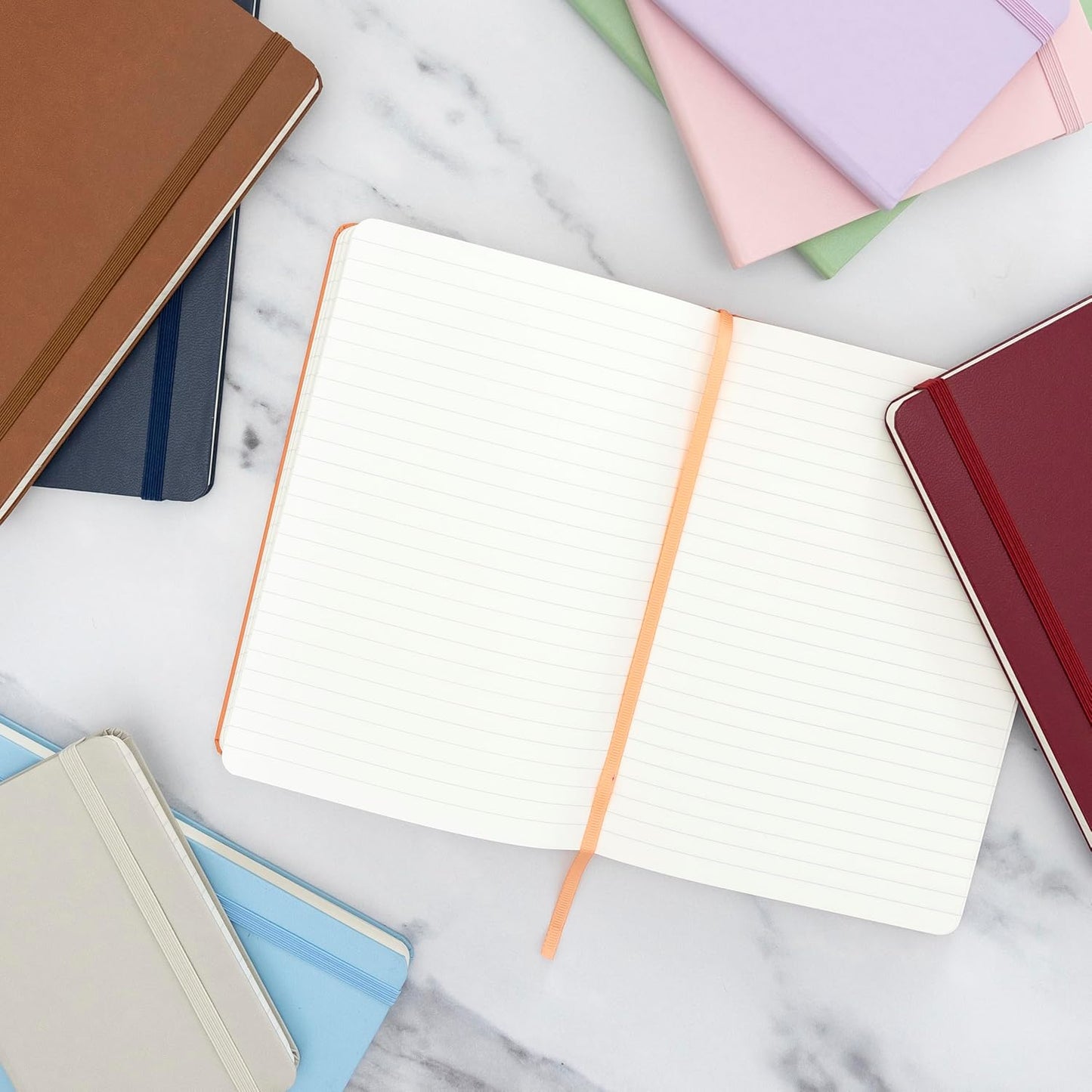 PAPERAGE Lined Journal Notebook, (Navy), 160 Pages, Medium 5.6 in x 8 in - 100 GSM Thick Paper – Hardcover Journaling Notebook for Work, School & Note Taking