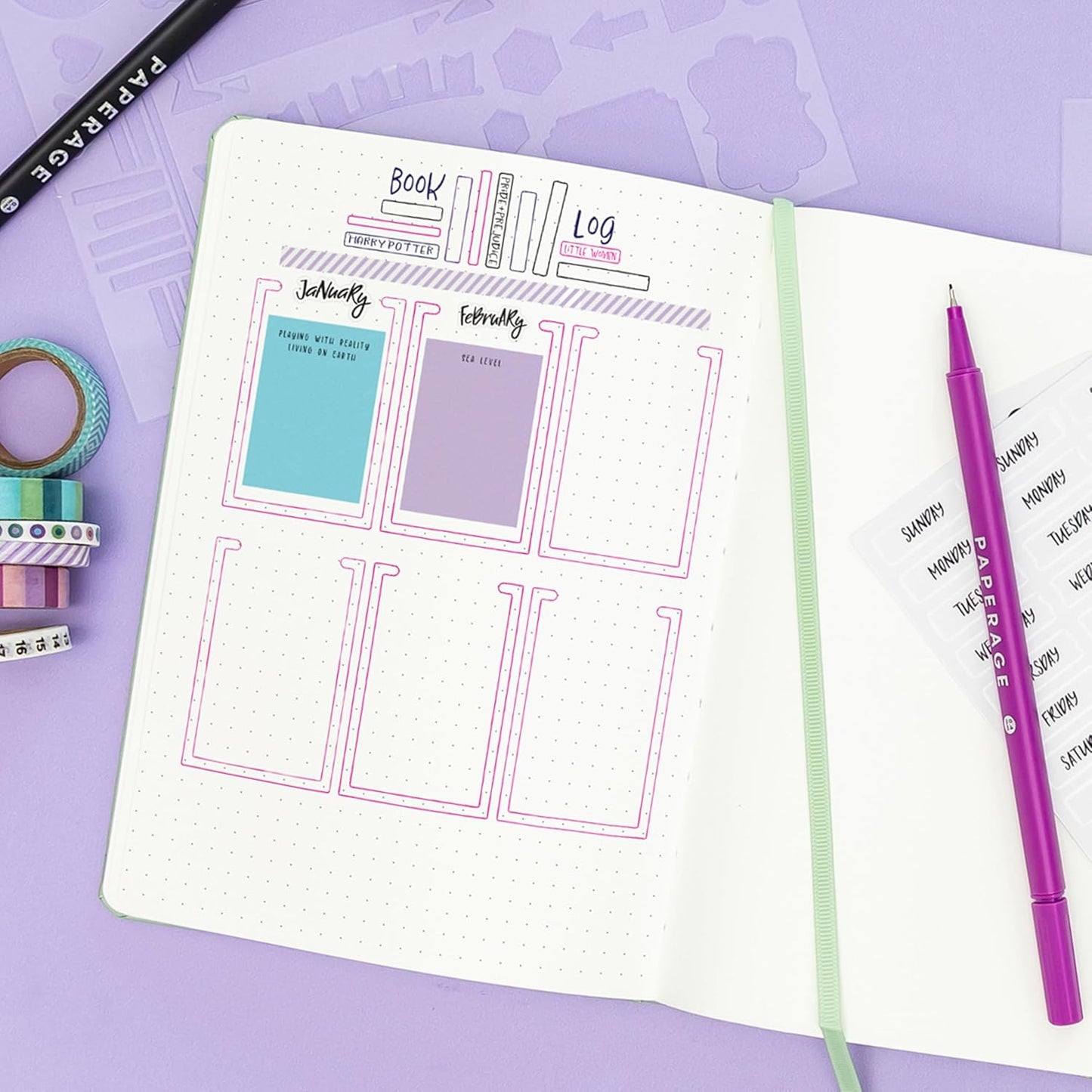 PAPERAGE Dotted Journal Notebook, (Yellow), 160 Pages, Medium 5.6 in x 8 in - 100 GSM Thick Paper – Hardcover Journaling Notebook for Work, School & Bullet Journaling