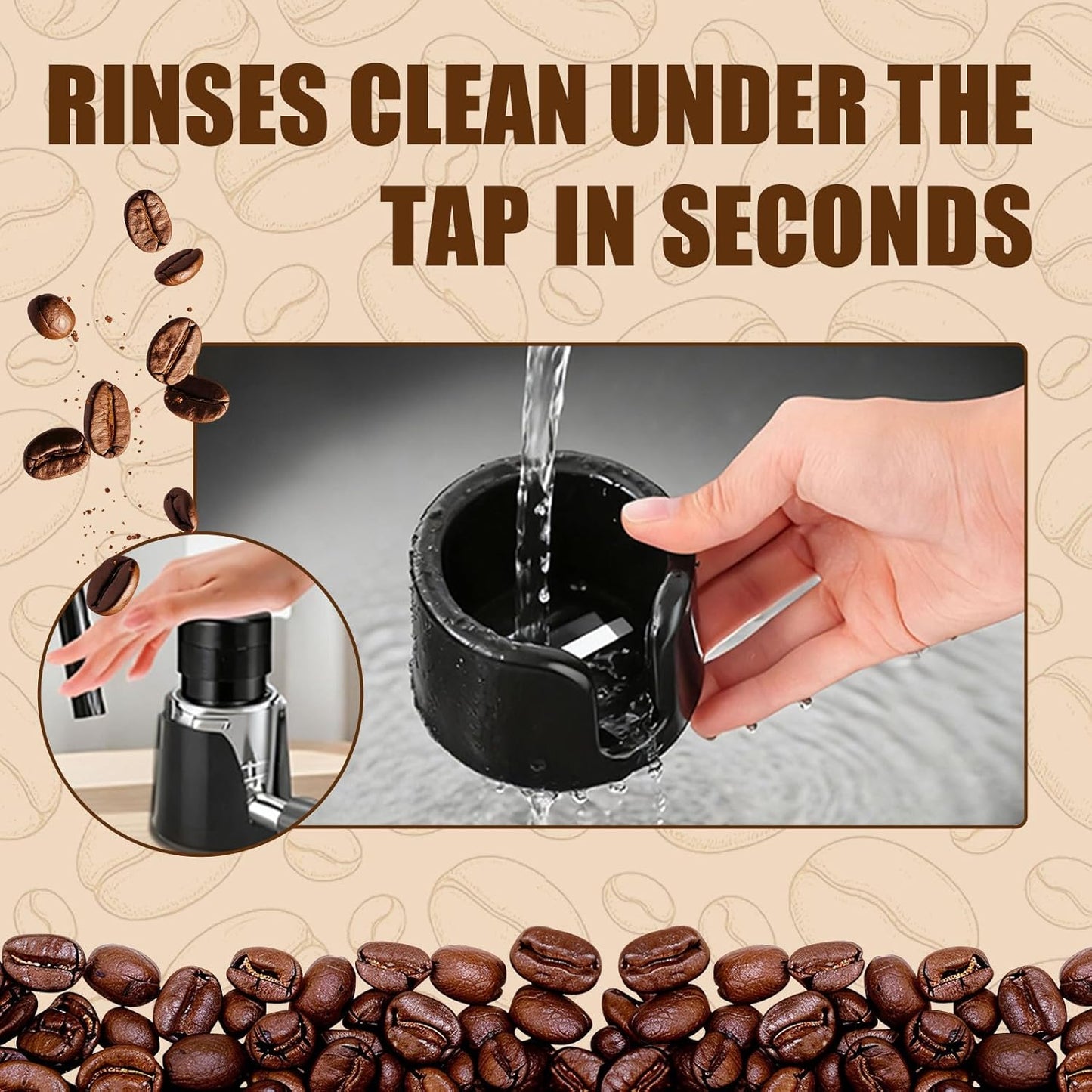 Coffee Tamper Base for Ninja Espresso ES601, Improves Tamping Stability and Extraction, Anti-Slip PETG Base Accessories for Ninja Luxe Cafe Machine