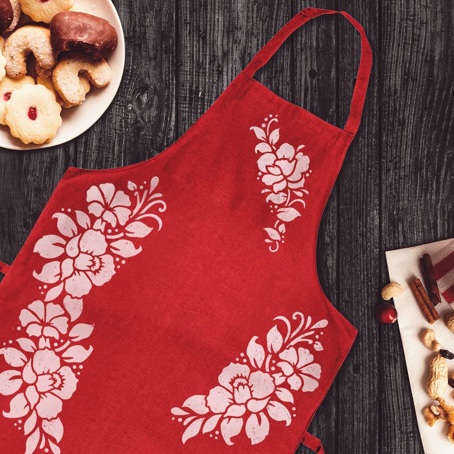 NAKLEO Painting Stencil for Crafts A5 5.9” x 8.3”, Flowers Frame Floral Pattern, Reusable Plastic DIY & Scrapbooking Drawing Template, Decoupage Art Home Decor, Wall Wood Fabric Furniture