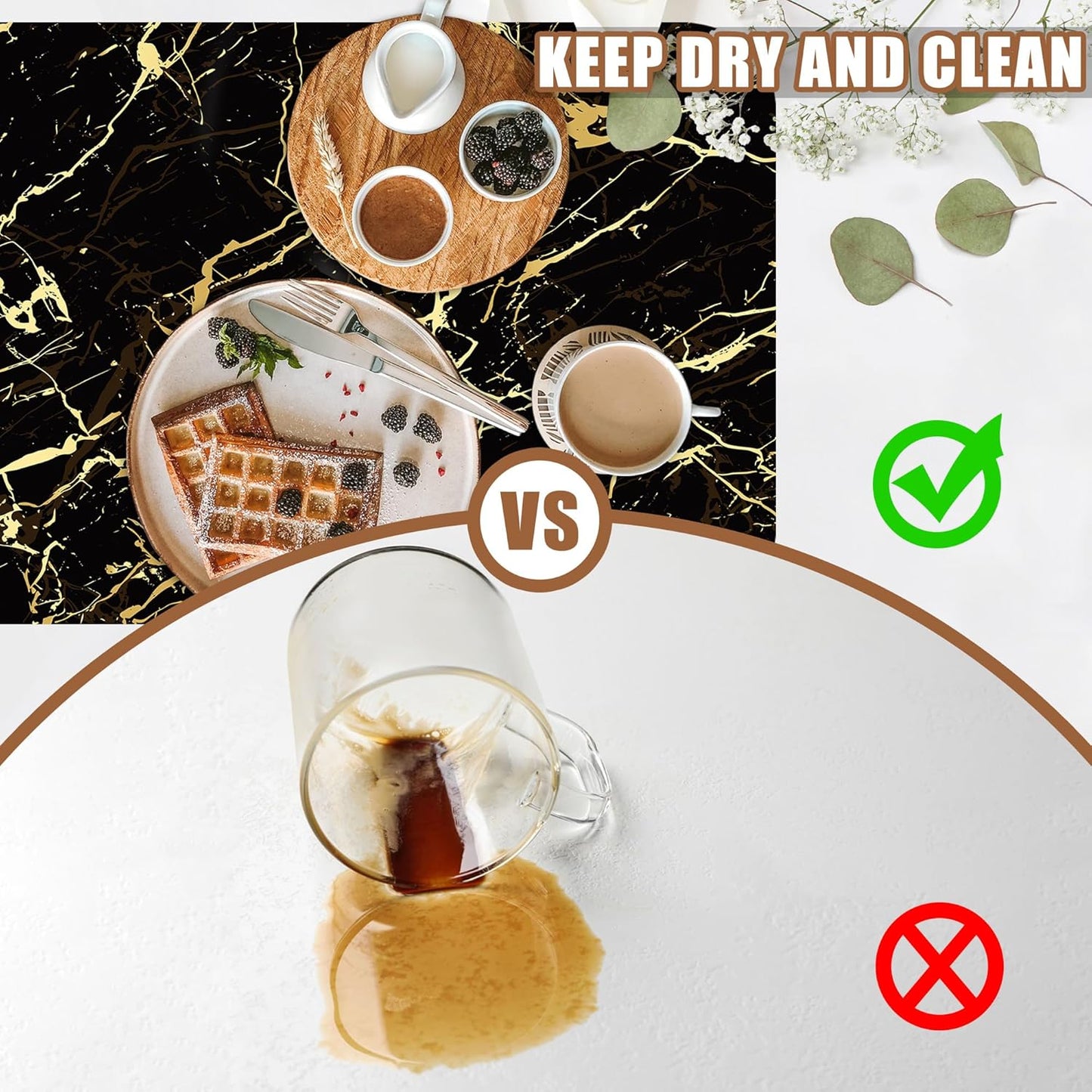 Dish Drying Mat Black and Gold Marble Coffee Bar Mat for Countertop Absorbent Rubber Backed Hide Stain Dish Drainer Rack Pad Coffee Maker Espresso Machine Dining Room Decoration 11.8 x 19.7 Inch