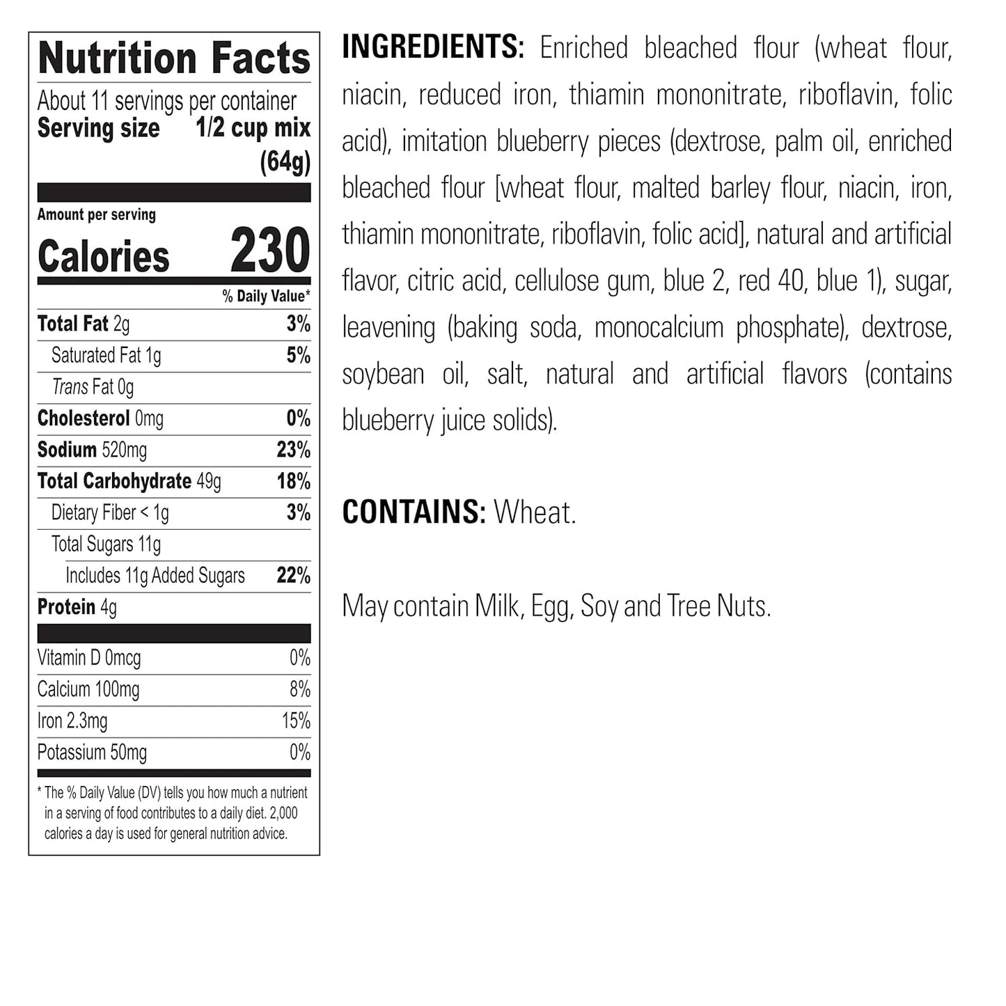 Krusteaz Light & Fluffy Complete Pancake Mix, Blueberry 25.2 Ounce (Pack of 6)