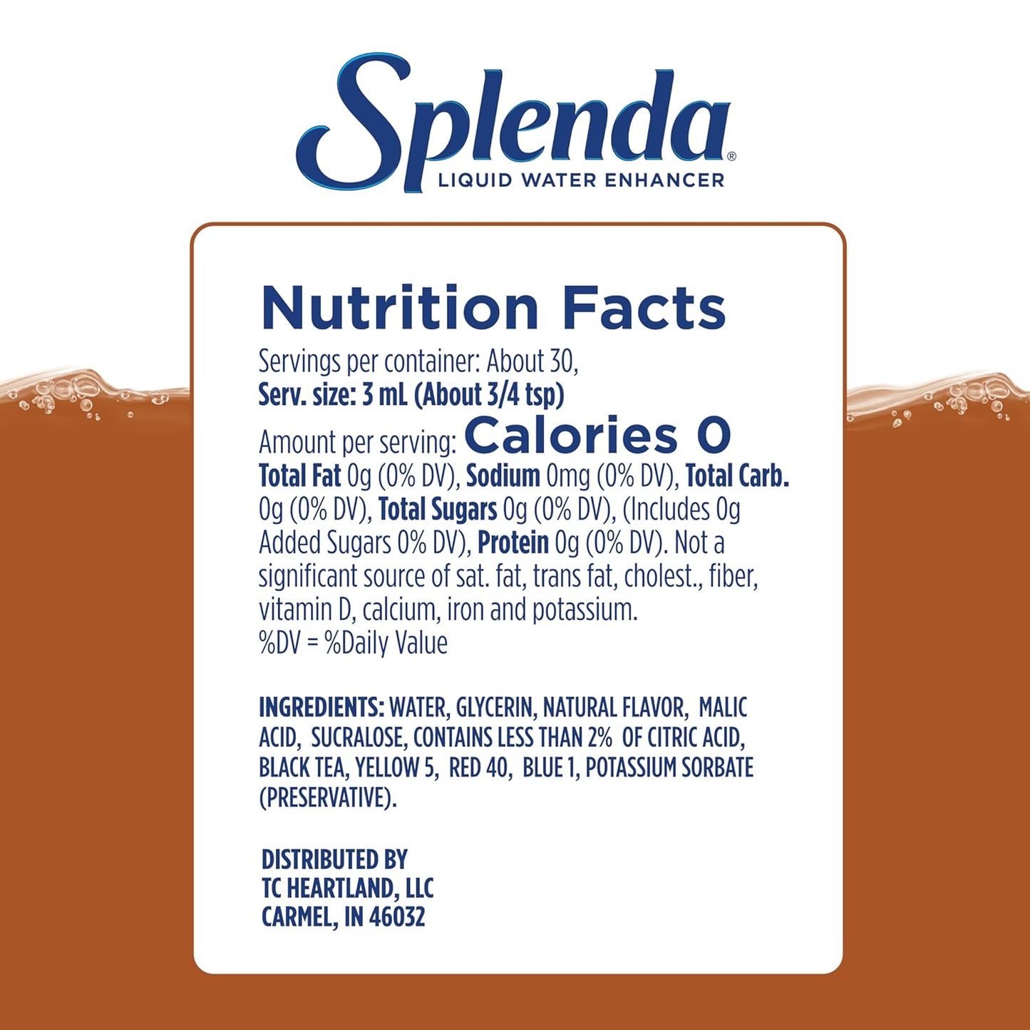 SPLENDA Liquid Water Enhancer Drops, Sugar Free, Zero Calorie, Natural Flavor, Concentrated Drink Mix, 3.11 Fl Oz Each Bottle (Variety, 3 Pack)