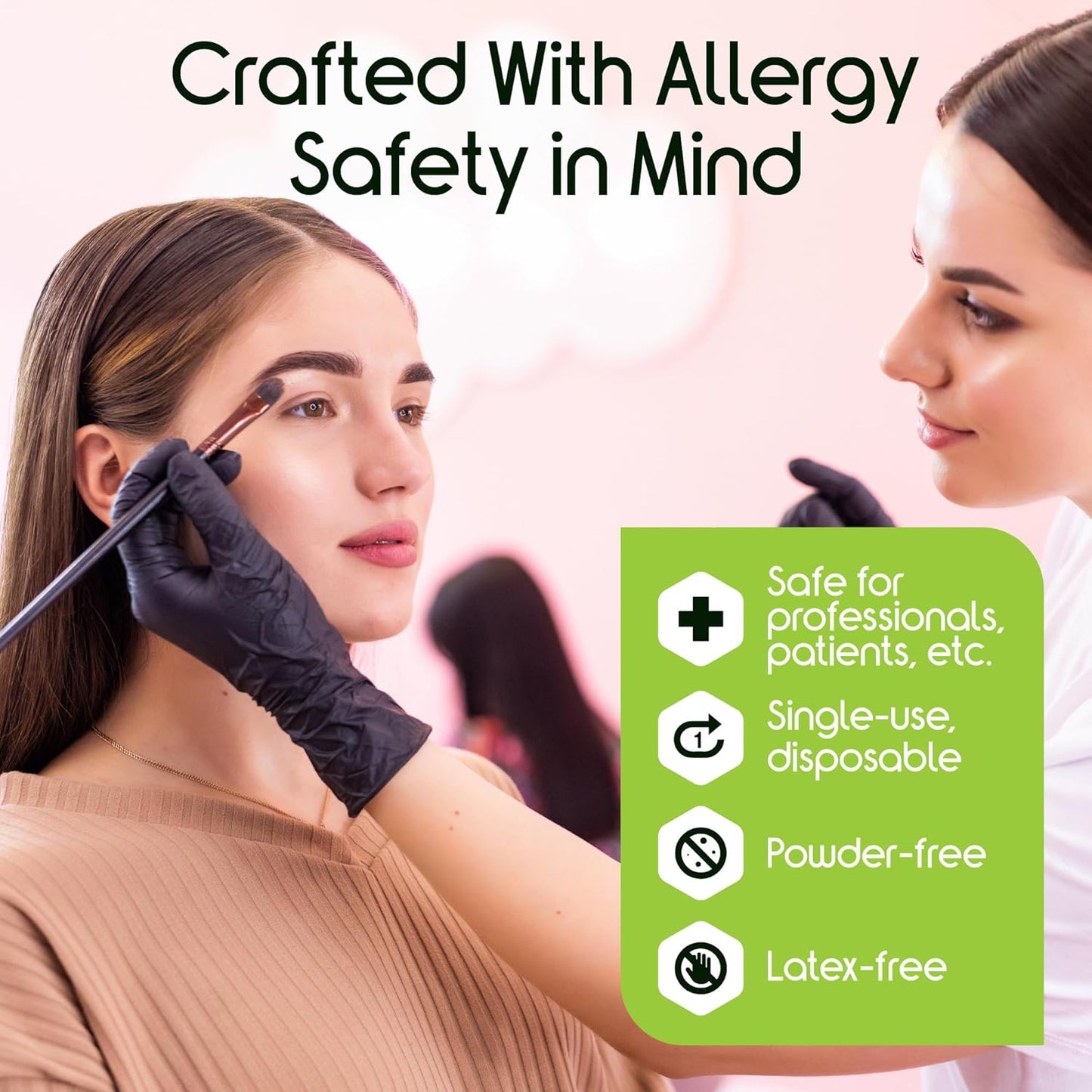 Inspire Black Nitrile Gloves | THE ORIGINAL Quality Black Gloves Disposable Latex Free | 4.5 Cooking