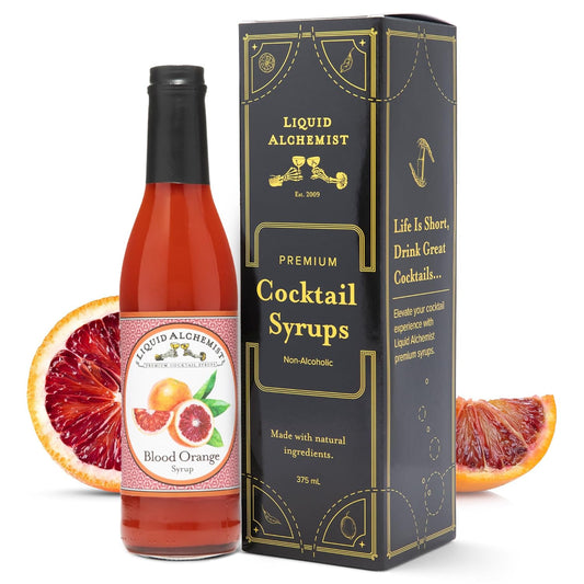 Liquid Alchemist Blood Orange Syrup for Cocktails - Real Ingredients Make our Blood Orange Puree a Perfect Margarita Mixer - Non-GMO Sour Mix (12 oz)