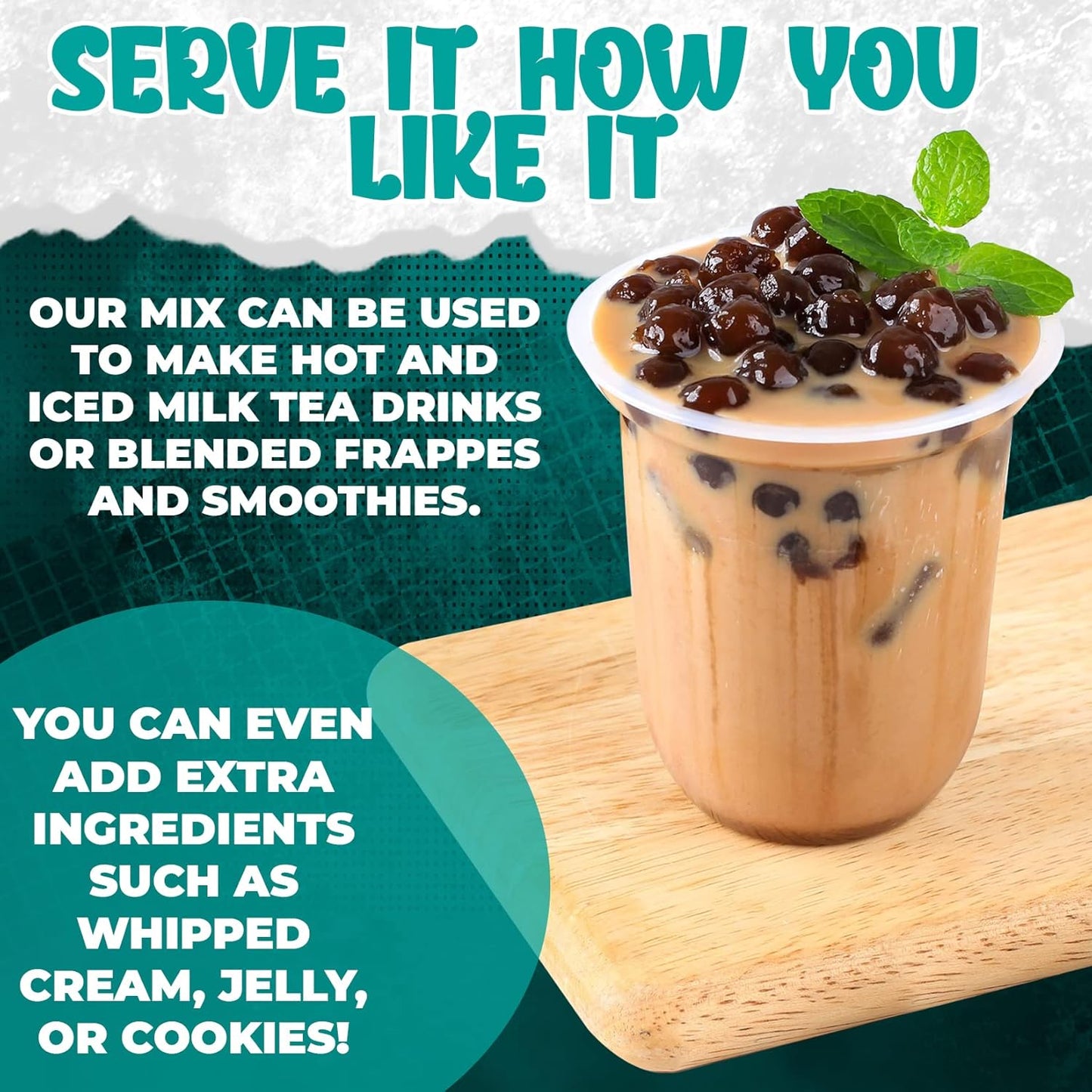 Fusion Select 5 Pack Authentic Tea Flavors Sakura, Lavender, Rose, Thai, Original Milk Tea Kit - Extra Rich Flavor Bubble Drinks, Tapioca Pearls, Straws - Complete Boba Kit